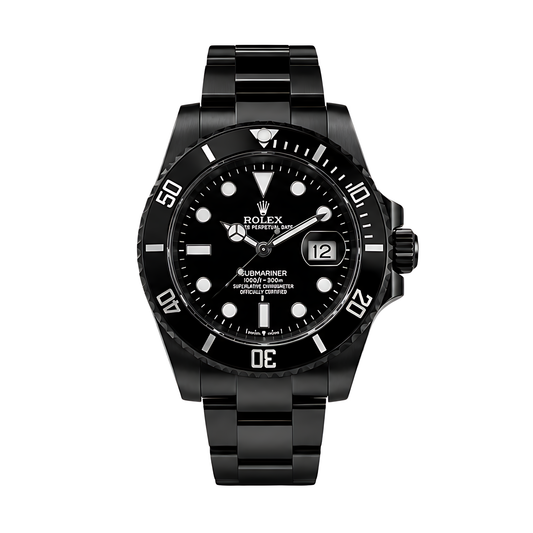 Rolex Submariner Date Black Dial Black Tone Watch - image 1