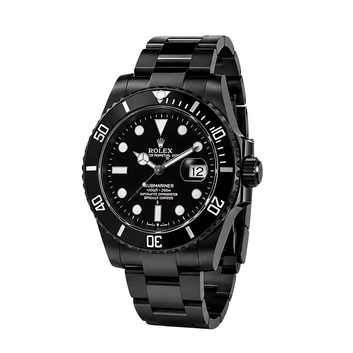Rolex Submariner Date Black Dial Black Tone Watch - image 2