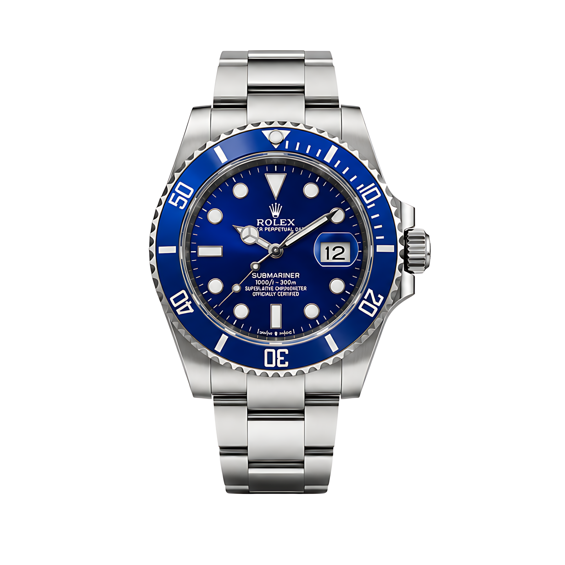Rolex Submariner Date Blue Dial Silver Watch - image 1