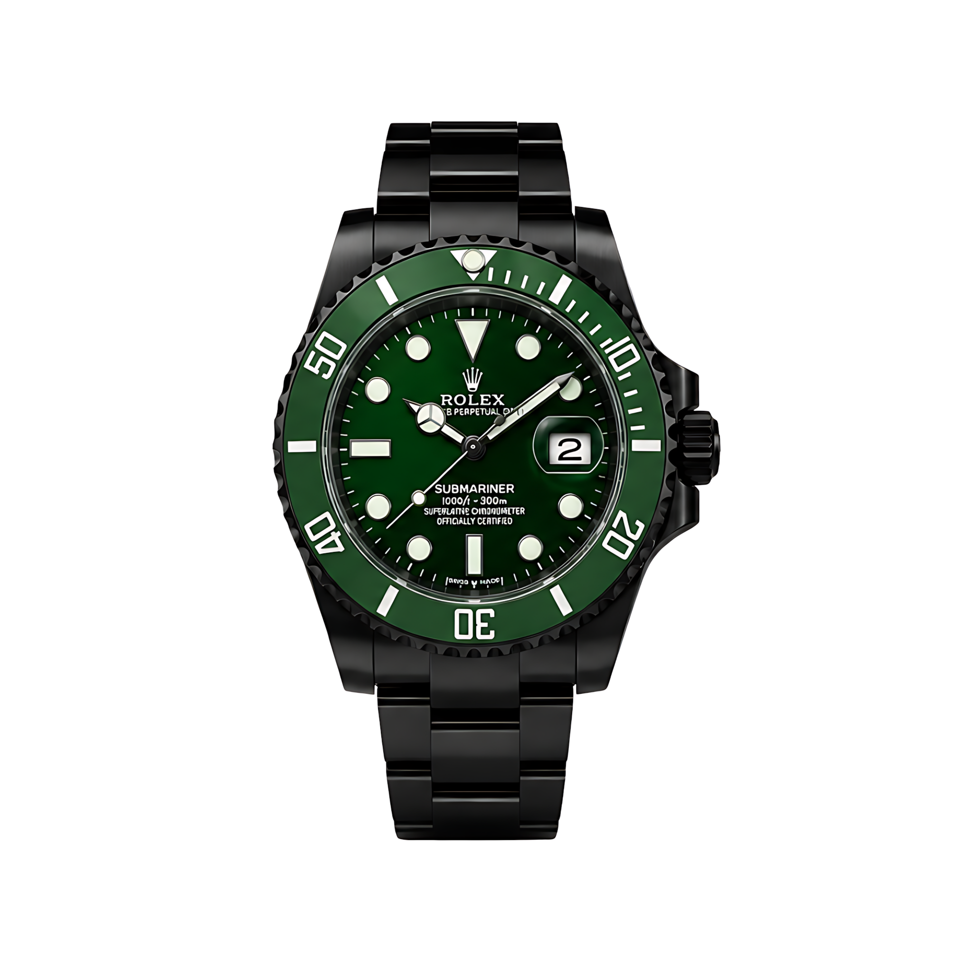 Rolex Submariner Date Green Dial Green Bezel Black Watch - image 1