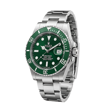Rolex Submariner Date Green Dial Silver Watch - image 2