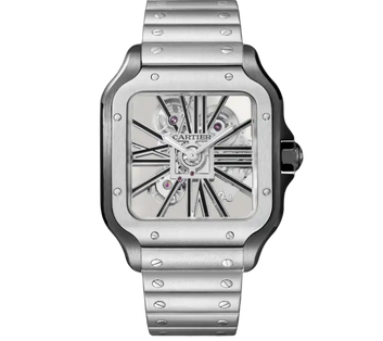 Cartier Santos de Cartier Diamond Silver Watch