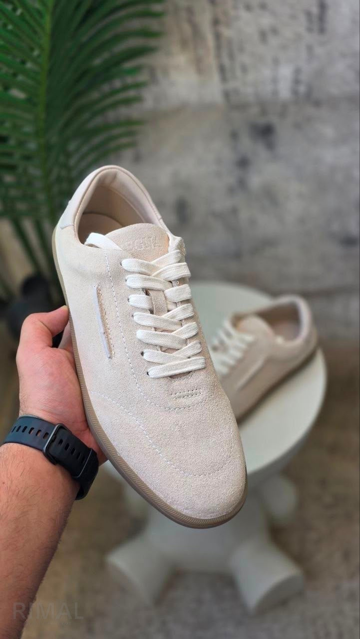 Zegna Suede Sneakers – White - View 5