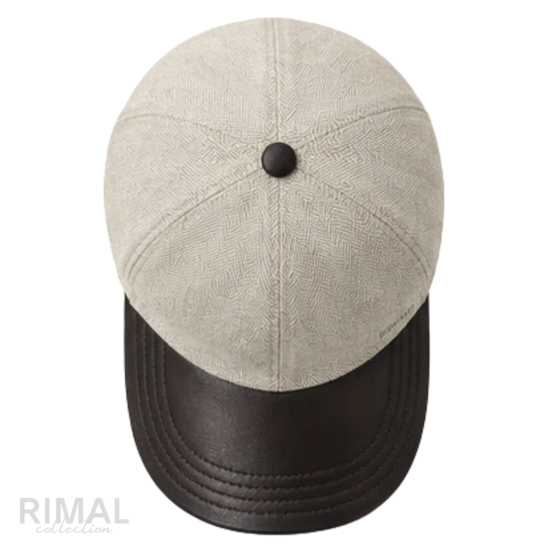 Berluti | Linen Wool Blend Baseball Cap with Leather Visor dark brown - View 5