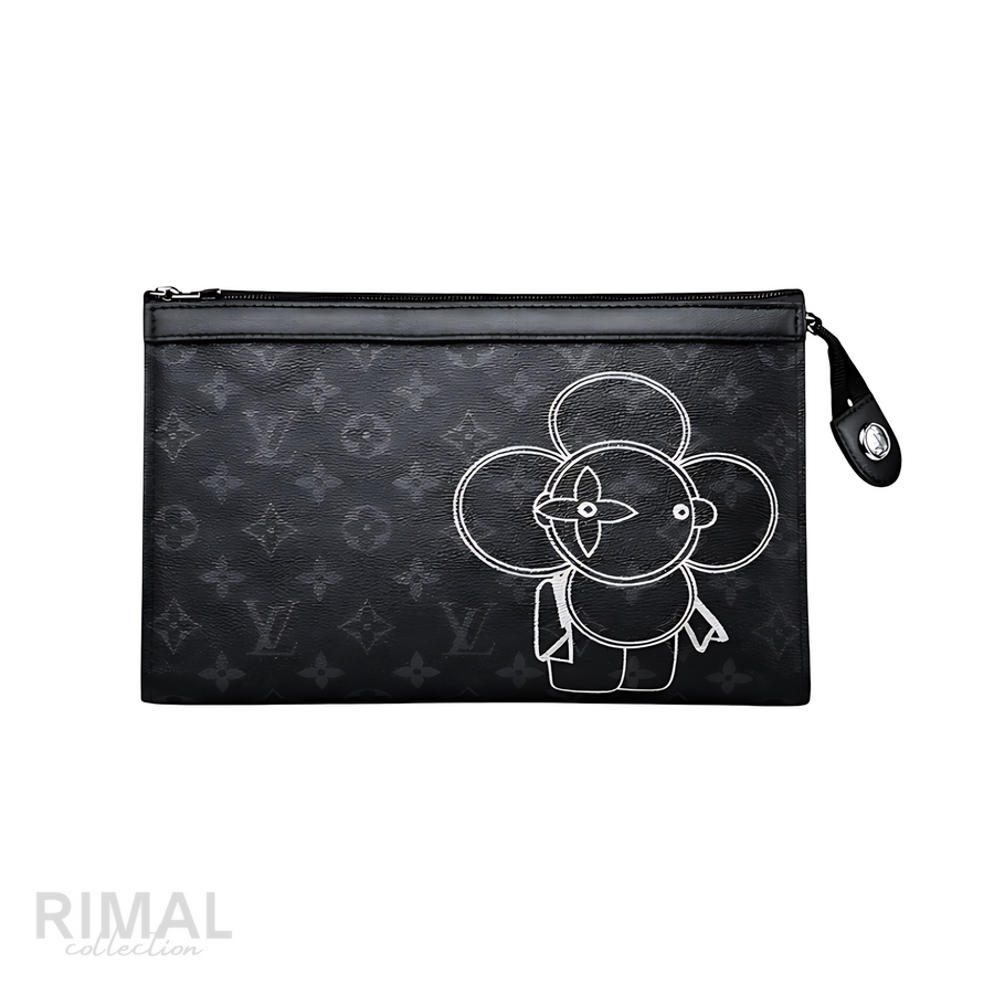 حقيبة أدوات الزينة لويس فويتون باللونين الأسود والأبيض