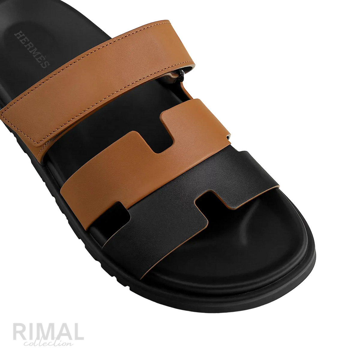 Hermès Chypre Sandals – Noir/Naturel - View 2