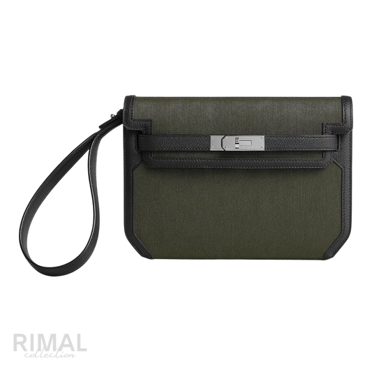 Hermès Depeche 25 Pouch – Tourbe / Noir - View 1