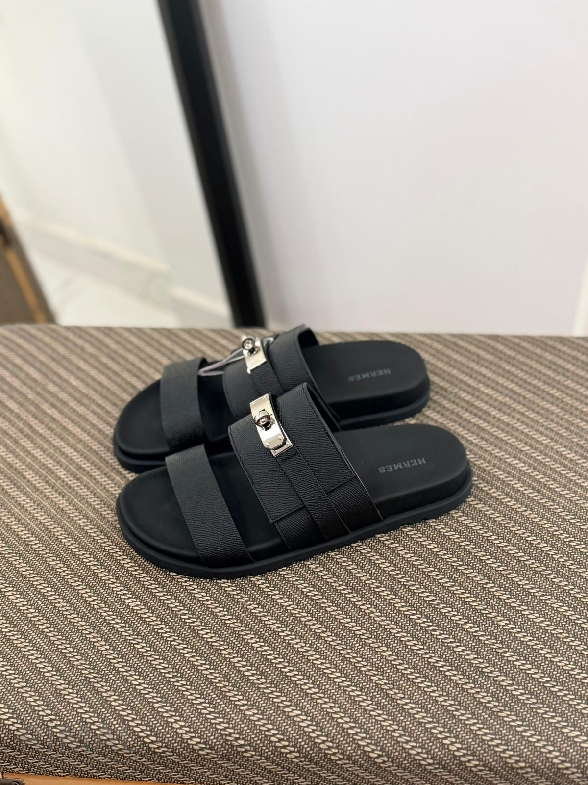 Hermès | Empire Tabac Sandals – Gold / Camel – Product Image 1