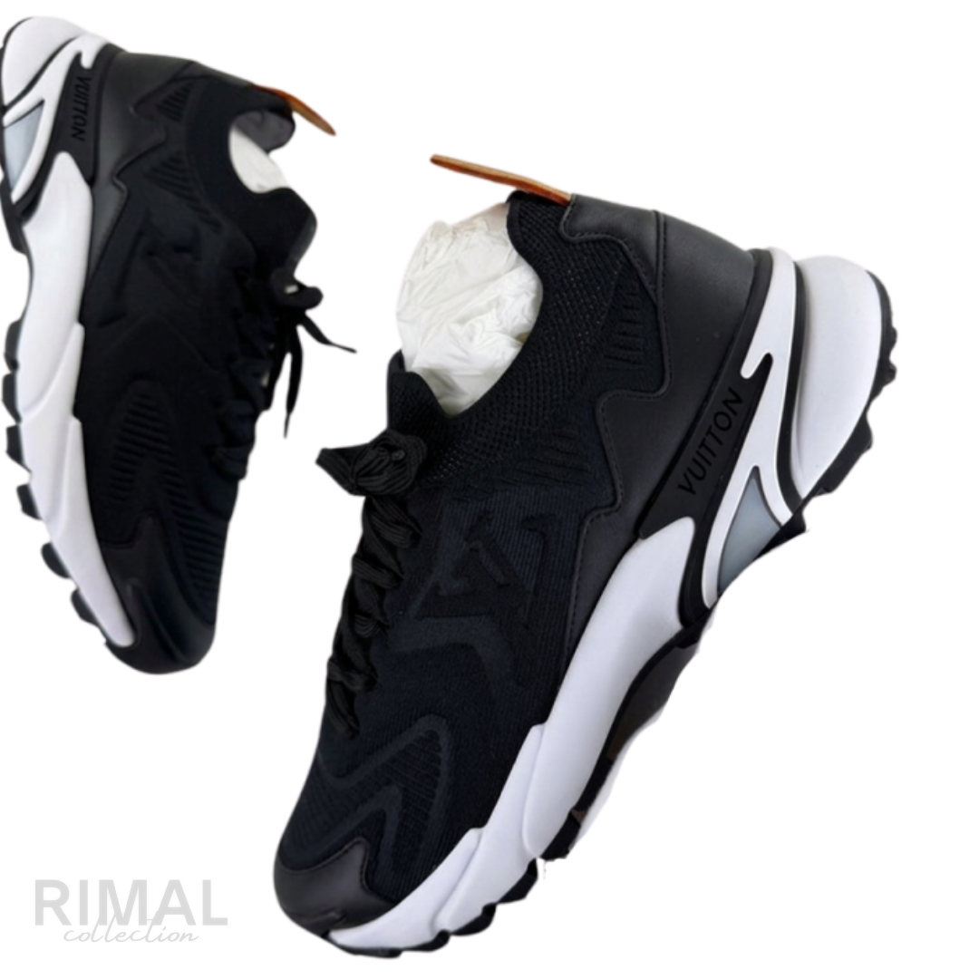 Louis Vuitton LV Tatic Knit Sneakers – Black & White - View 4