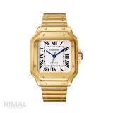 Cartier Santos de Cartier Yellow Gold White Dial Watch