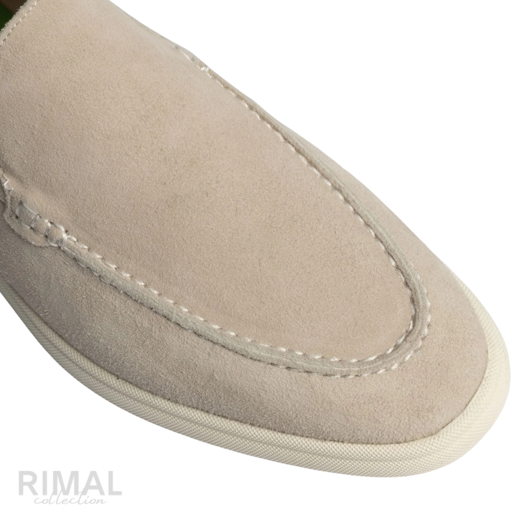 Loro Piana Summer Walk Suede Loafers – Beige - View 3