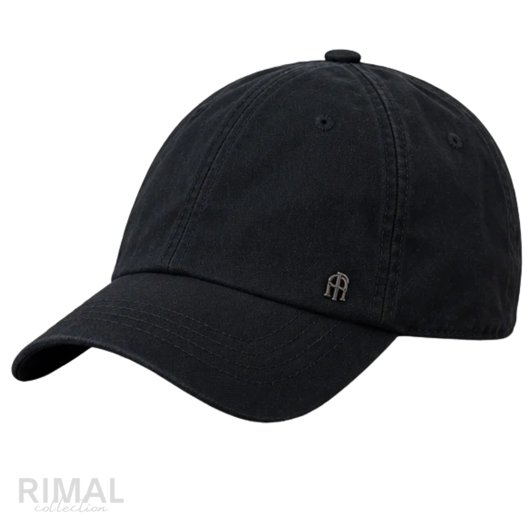 Autry | Action Shoes Washed Black Cotton Low Profile Classic Baseball Cap - View 2