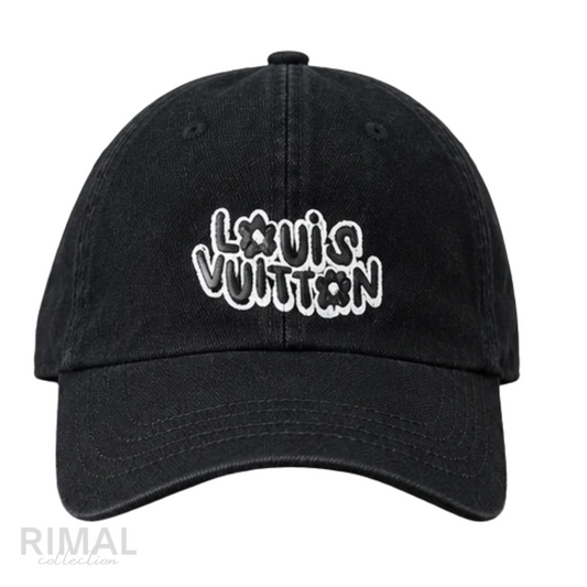 Louis Vuitton | x Nigo Black Cotton Embroidered LV Squared Baseball Cap - View 1