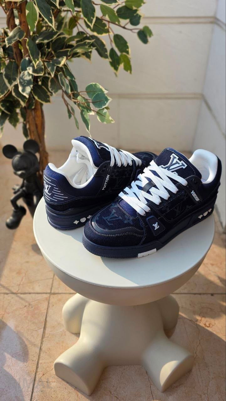 Louis Vuitton LV Trainer Sneakers – Dark Blue - View 4