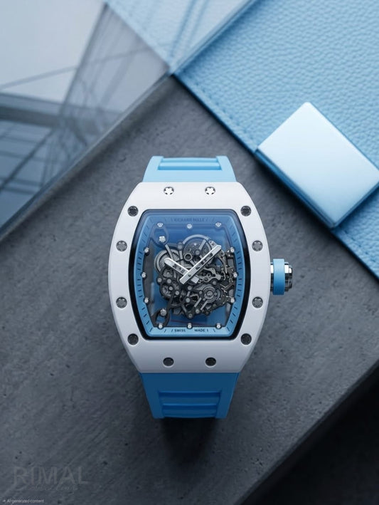 Richard Mille | Rm 055 Bubba Watson Ceramic Watch – White / Red – Product Image 1