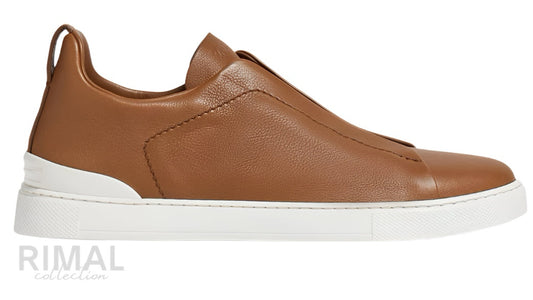 Zegna Triple Stitch Sneaker - Beige | Men