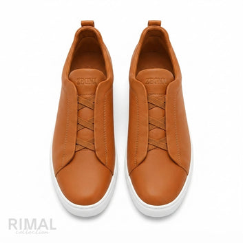 Zegna Footwear | Triple Stitch Orange