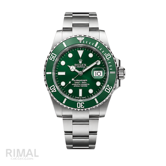 Rolex Submariner Date Green Dial Silver Watch - image 1