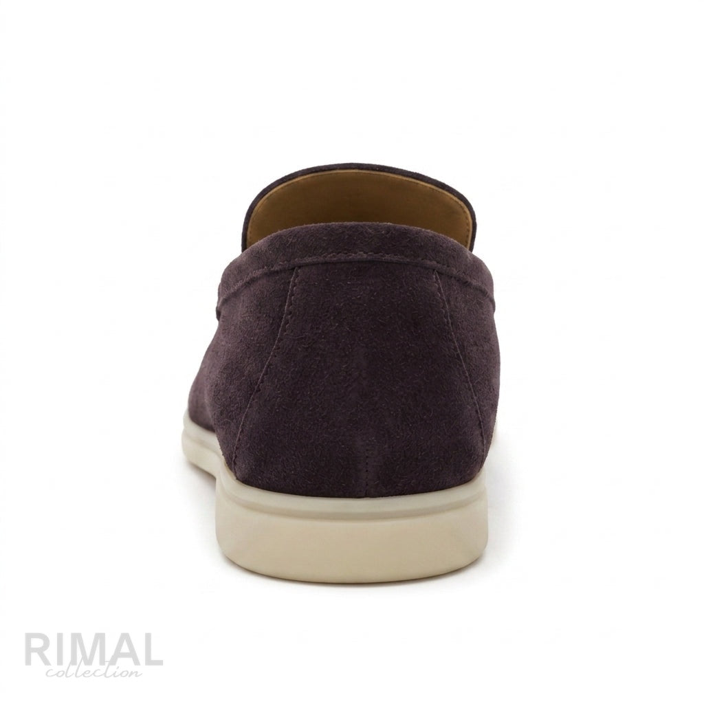 Loro Piana Suede Loafers – Dark Plum - View 2