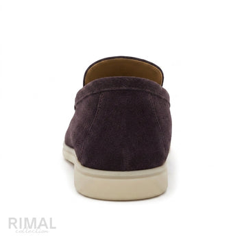 Loro Piana Suede Loafers – Dark Plum - View 2
