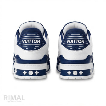 Louis Vuitton LV Trainer Sneakers – White & Navy Blue - View 1