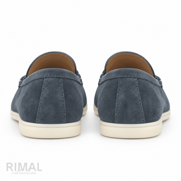 Loro Piana Summer Walk Suede Loafers – Storm Blue - View 2