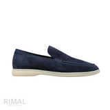 Loro Piana Summer Walk Suede Loafers – Navy