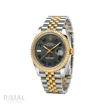 Rolex Datejust Wimbledon Dial Two Tone Silver Gold Watch - image 2