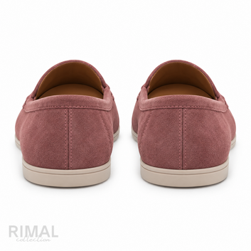 Loro Piana Summer Walk Suede Loafers – Dusty Pink - View 2