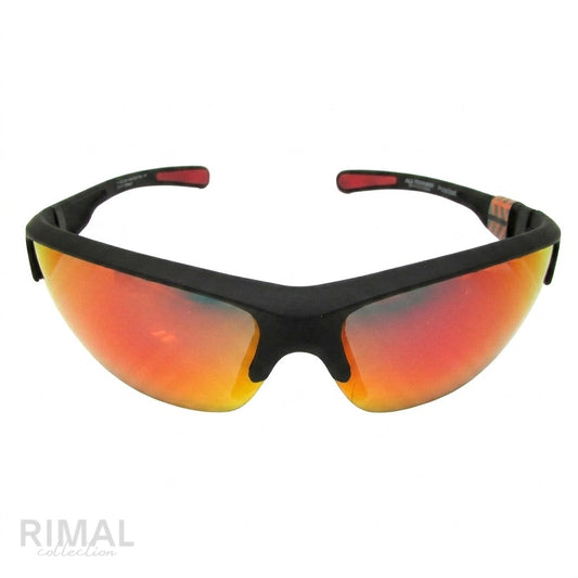Prada Linea Rossa Sunglasses Wrap Frame – Orange Pink Mirror Lens - View 1