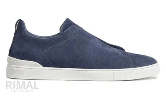 Zegna Triple Stitch Sneaker - Blue | Men