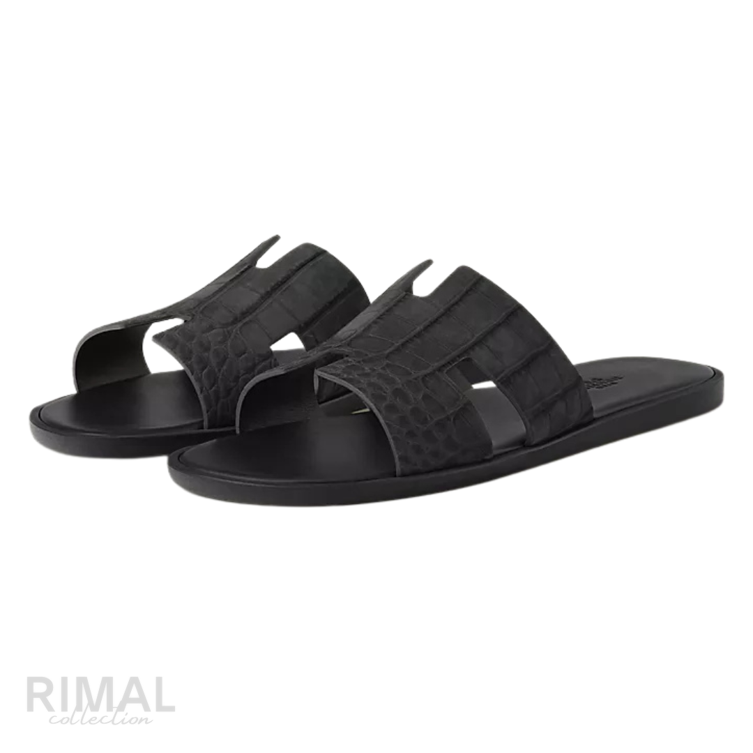 Hermès Izmir Sandals – Gris Carbone - View 3