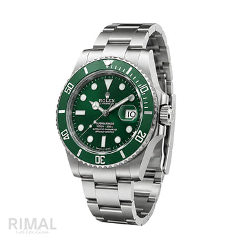 Rolex Submariner Date Green Dial Silver Watch - image 2