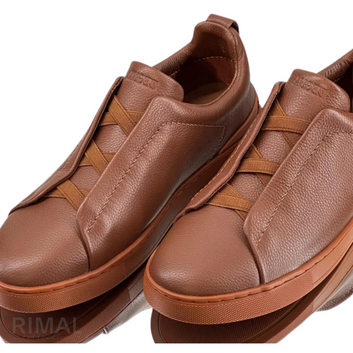 Zegna | Triple Stitch Foliage Brown - View 2