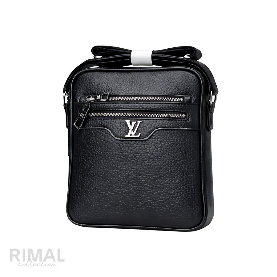 Louis Vuitton Black Leather LV Crossbody Bag