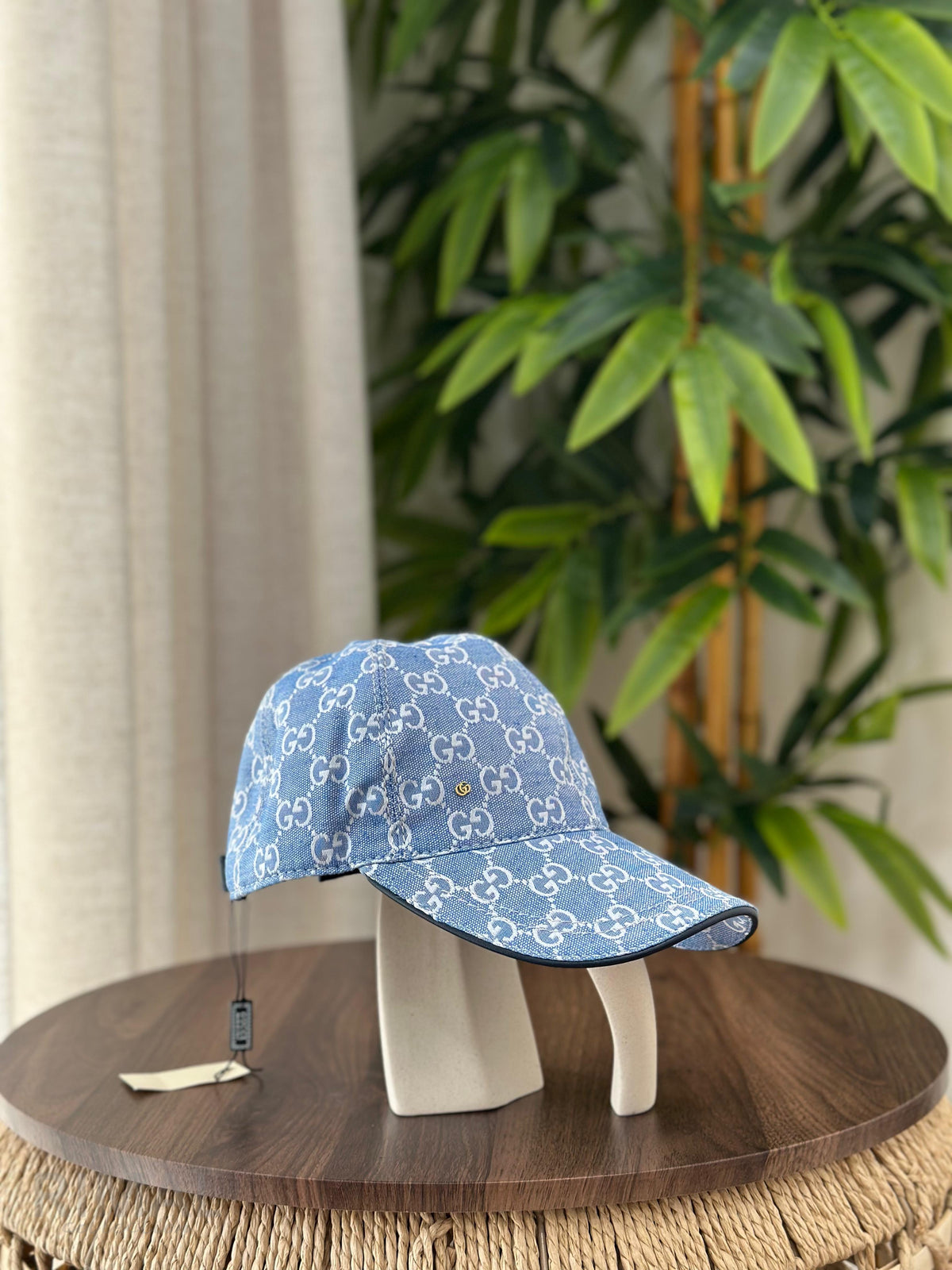 Gucci | Jumbo GG Denim Baseball Cap – Dark Blue / Ivory – Product Image 1