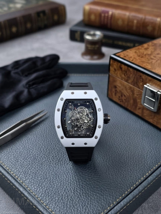 Richard Mille | Rm 055 Bubba Watson Ceramic Watch – White / Light Blue – Product Image 1