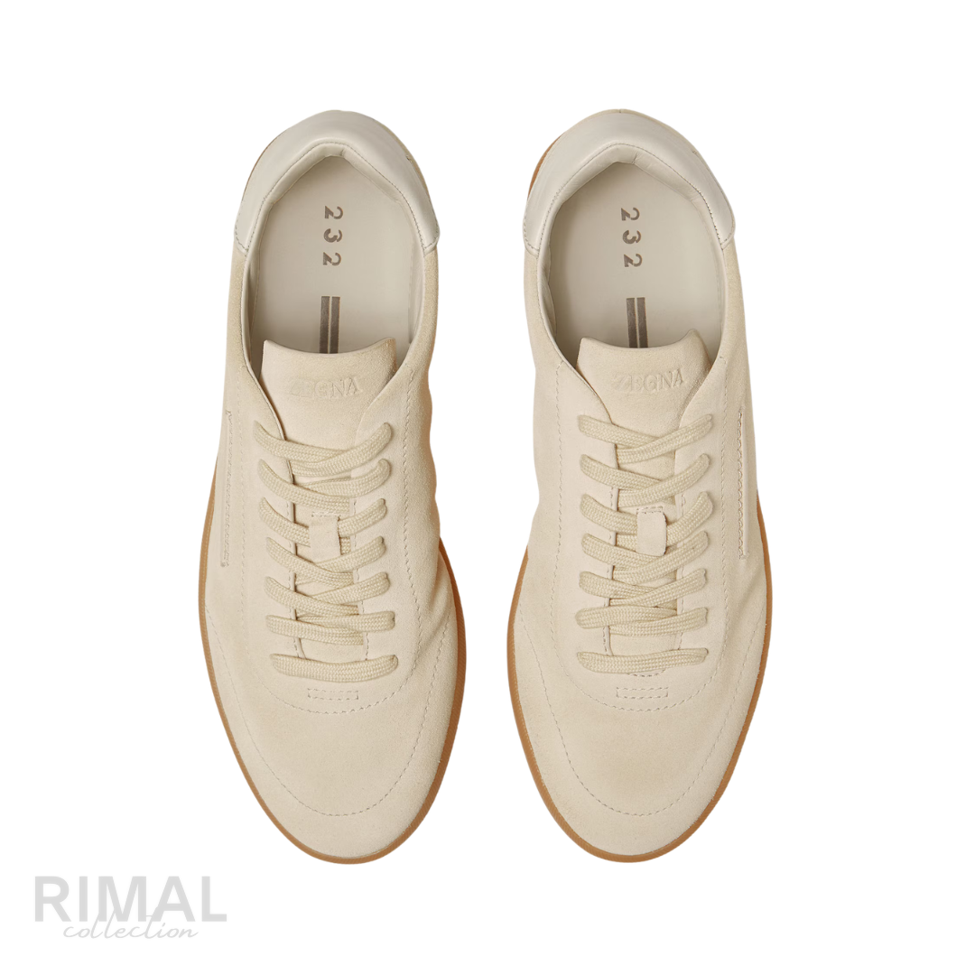 Zegna Suede Sneakers – White - View 2