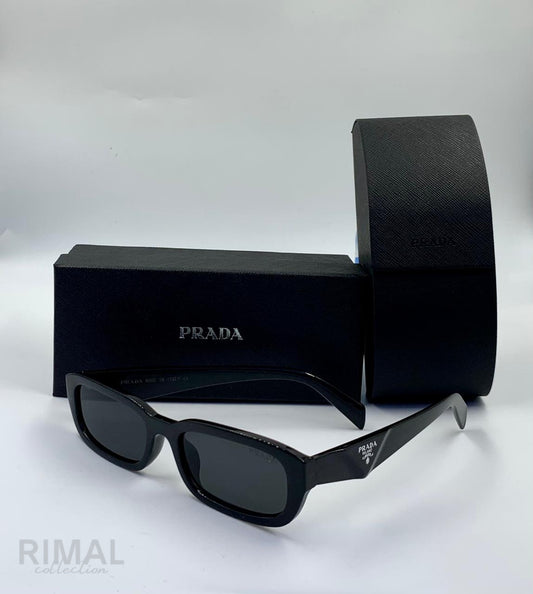 Prada | Symbole Geometric Acetate Sunglasses – Black – Product Image 1