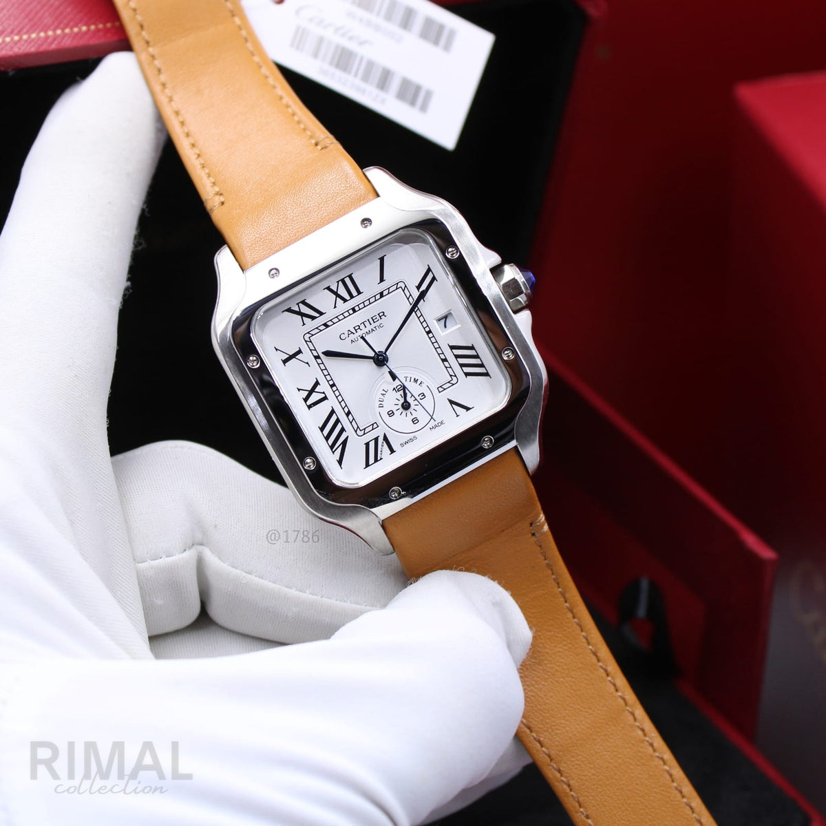 Cartier | Santos de Cartier Large Model Watch – Green – Product Image 1