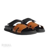 Hermès Chypre Sandals – Naturel H / Noir