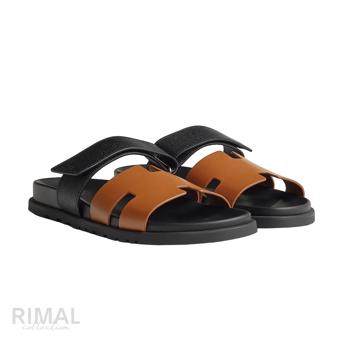 Hermès Chypre Sandals – Naturel H / Noir - View 1