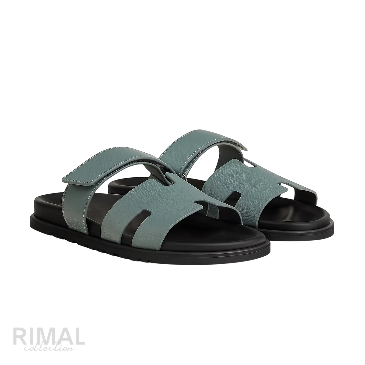 Hermès Chypre Sandals – Bleu Tonnerre - View 1