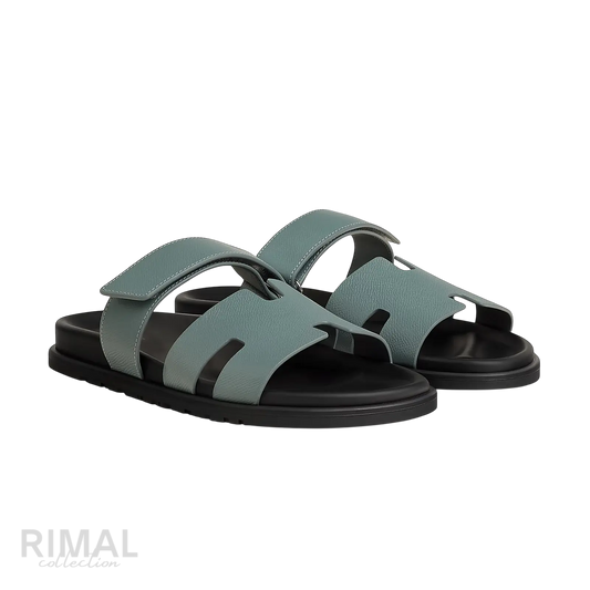 Hermès Chypre Sandals – Bleu Tonnerre - View 1