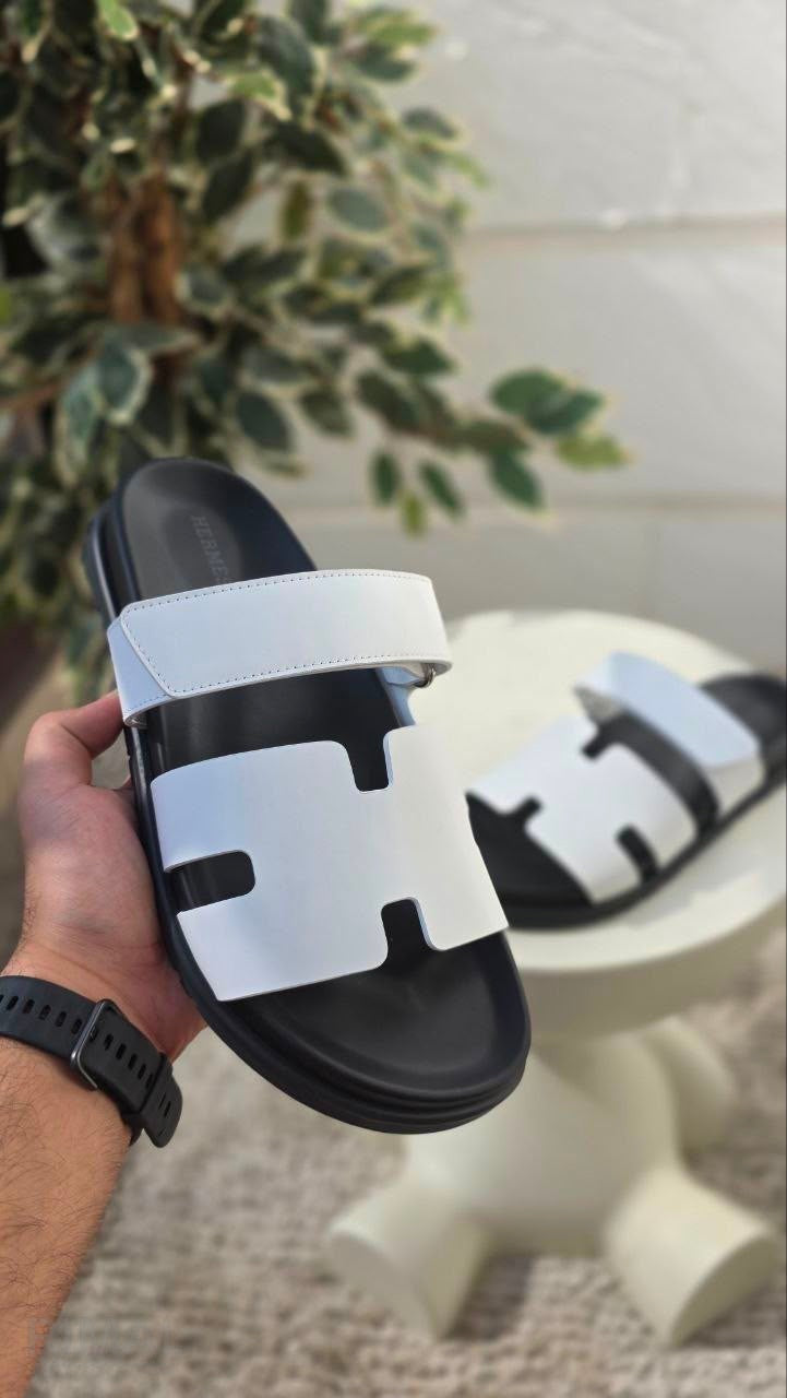Hermès | Chypre Sandals White - View 5