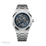 Audemars Piguet Royal Oak Selfwinding Chronograph Stainless Silver Steel Blue Dial Watch