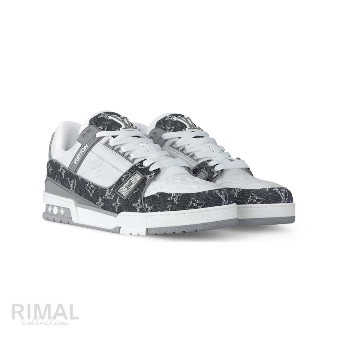 Louis Vuitton LV Trainer Sneakers – White & Grey - View 2