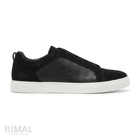 Zegna Triple Stitch Sneakers – Black - View 1