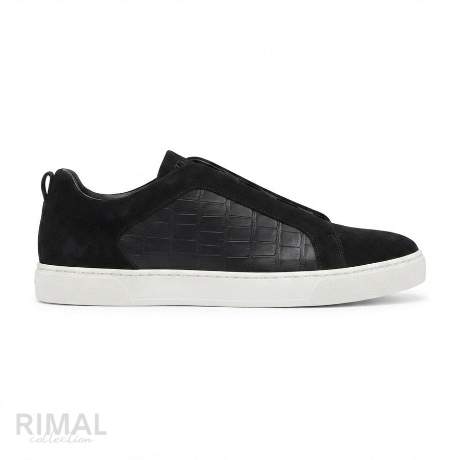 Zegna Triple Stitch Sneakers – Black