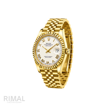 Rolex Datejust Mint Gold White Dial Gold Watch - image 2